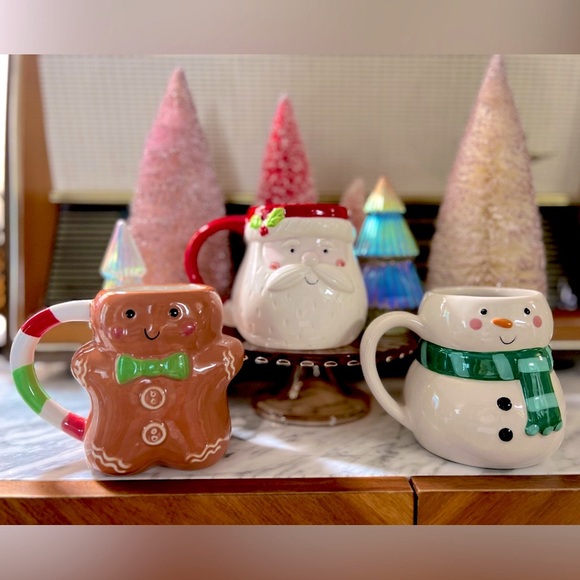 ✨NEW🎅🏻Holiday Time Santa Gingerbread Snowman Christmas Holiday Mug Set🎄 - Picture 14 of 14